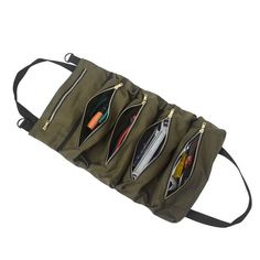 Multifunctional canvas hanging storage bag - Auto GoShop Wrench Roll, Tool Roll Bag, Car Storage Bag, Tool Pouches, Tool Roll, Multipurpose Tools, Tool Bags, Portable Storage, Tool Bag