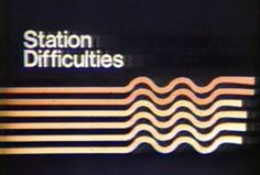 an old television screen with the words station diffficuties on it