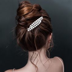 Size : 3.5" X 0.9" Special Occasion Hair, Pearl Hair Comb Wedding, Pearl Hair Comb, Occasion Hair, Gold Hair Comb, Pearl Hair Combs, Wedding Hair Piece, Special Occasion Hairstyles, Bridal Gloves