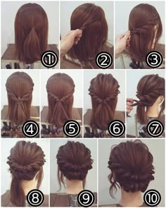 Peinados Fáciles Para Cabello Corto, Hair Updo, Braided Updo, White Bow, Girls Bows, Hair Dos, Trendy Hairstyles, Bridesmaid Hair