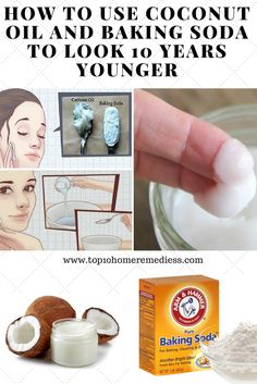 How to use coconut oil and baking soda to look 10 years younger Charcoal Mask Benefits, Coconut Oil And Baking Soda, Baking With Coconut Oil, Coconut Oil For Teeth, Coconut Oil For Acne, Natural Face Cleanser, Coconut Oil Skin Care, Coconut Oil Recipes, Coconut Oil For Face