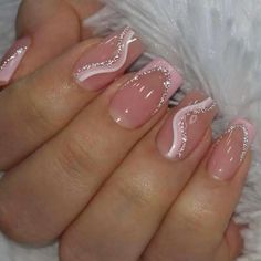 Deluxe Nails, Bday Nails, Easy Nails, Summery Nails, Girly Acrylic Nails, Her Nails, White Nail, Short Acrylic Nails Designs, Nailed It