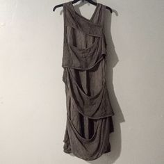 Cynthia Ashby Gray Airbrush Cross Drap Sleeveless Dress. Feels Like Linen No Material Tag. Size M. Measurements Pit To Pit Flat 19" Length 43" Allure Dress, Asymmetrical Dress, Sleeveless Dress, Womens Dresses, Grey, Women Shopping, Dresses, Clothes, Color