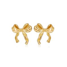 PRICES MAY VARY. Bow Earrings for Women:This bow earring height is 0.92, single weight is 0.09oz. Lovely gold bow earrings make your look even sweeter. Gold Bow Earrings:These dangle earrings are hypoallergenic material, great for everyday wear! Bowknot Ribbon Stud Earrings:These statement earrings feature ribbon bow shaped design with a gold-finish wire makes you shine in the crowd and show your charm. Recommended Gift: Cute bow drop earrings for women suitable as gifts for family or friends to Gold Bow Earrings, Homecoming 2024, Christmas Wishing, Bow Earring, Red Album, Trendy Bows, Buy Gold And Silver, Christmas Board, Earrings Classic