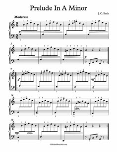 the music score for pride in a minor