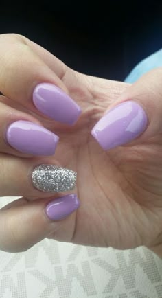 Light Purple Nails, Ring Finger Nails, Purple Acrylic Nails, Lilac Nails, Wedding Nails Glitter, Purple Nail Designs, Thanksgiving Nails, Nails Polish