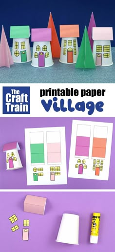 the craft train printable paper village