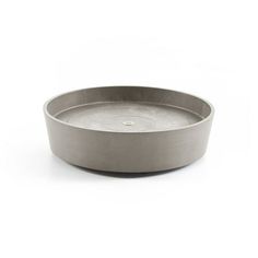 a round metal tray on a white background