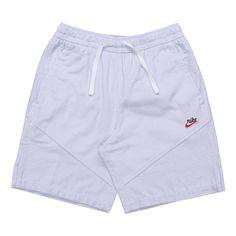 White Shorts With Ribbed Waistband, Sporty Cotton Shorts, Sporty Shorts With Ribbed Waistband For Sports, Sports Cotton Shorts With Ribbed Waistband, Sportswear Jogging Shorts With Pockets, White Sportswear Athletic Shorts With Pockets, Nike Shorts For Jogging, Cotton Jogging Shorts, Nike Sportswear Shorts For Jogging