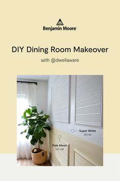 the diy dining room makeover with advelilaware is featured in this postcard