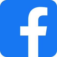 a blue and white facebook logo with the letter f in it's bottom corner