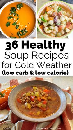 soup recipes for cold weather and low calories