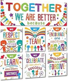 colorful congratulations cards with the words together we are better