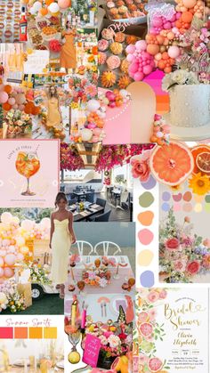 a collage of different colors and designs for a wedding or bridals event