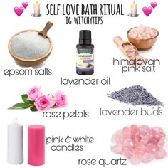 Self Love Bath Ritual, Love Bath Ritual, Bath Magic, Spiritual Cleansing Bath, Self Love Bath, Spiritual Baths, Cleansing Bath, Bath Rituals, Săpunuri Handmade