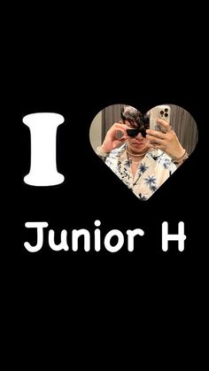 i heart junior h with the image of a man taking a selfie