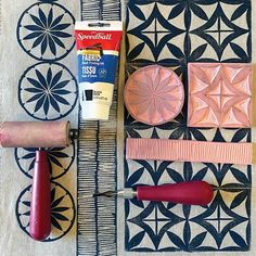 various crafting supplies laid out on a table