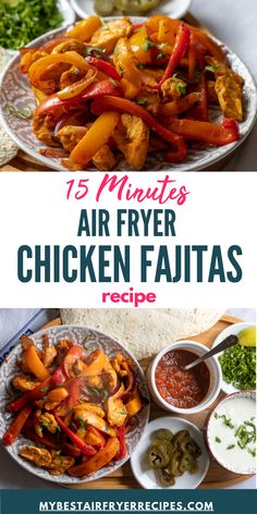 different types of air fryer chicken fajitas