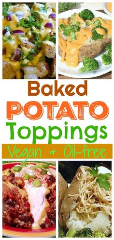 baked potato toppings vegan and oil free