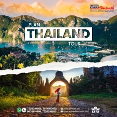 an advertisement for the plan thailand tour