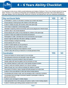 an image of a checklist for the child's health and safety program, with instructions