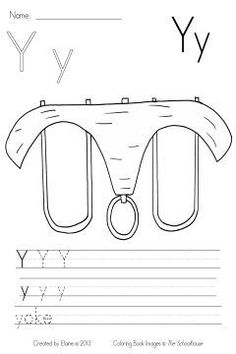 the letter y worksheet for children to learn how to write and draw letters