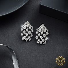 Buy Real Diamond Earrings Online | Real Diamond Earrings by Manubhai. Bridal Diamond Necklace Design, Manubhai Jewellers, Unique Diamond Earrings, Bridal Diamond Necklace, Real Diamond Earrings, Diamond Pendants Designs, Diamond Earrings Design, Diamond Necklace Designs, Diamond Necklace Set