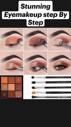 Fall Eye Makeup, Makeup Order, Makeup Steps, Natural Make Up Looks, Makeup Tutorial Eyeliner, Makeup Tutorial Eyeshadow, Eye Makeup Pictures, Eye Makeup Steps, Makijaż Smokey Eye