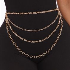 New With Tags And Unworn. Gold Belt. Hook & Eye Closure Gold Chain Belt Plus Size, Gold Chain Belt Outfit, Gold Chain Belt, Layered Chain, Expensive Taste, Chain Belts, Gold Belts, Layered Fashion, Layered Chains