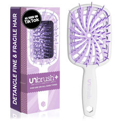 FHI Heat New UNbrush!! UNbrush Plus Detangler Brush for Gentle and Effective Detangling on Wet or Dry Fragile Hair Types — 84 UltraFlex Bristles, Ultra-Light, Anti-Static, Vented Hair Brush Small Spray Bottle, Wash Day Routine, Curly Hair Brush, Detangler Brush, Curling Brush, Styling Mousse, Clever Gadgets, Curly Hair Types, Day Routine