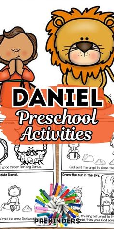 These hands-on activities and free printables for the Bible story of Daniel in the Lion's Den will delight and engage your preschool class. Students will love the sequencing activity, mini-book, playdough mat, draw-it sheet, story recall sheet, and Bible verse printables. Bring the story of Daniel to life and make learning fun for your Christian preschool class, Sunday school, or homeschool Bible lesson. Don't miss out on these exciting ideas and free printables!