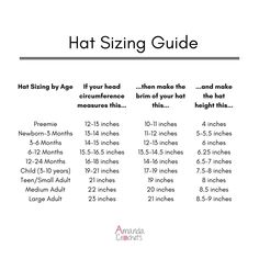 a poster with the instructions for how to make a hat sizing guide on it