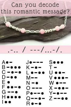 Alphabet Sheet, Jewelry Tutorials Necklaces, Code Alphabet, Diy Jewelry Rings, Message Necklace, Diy Jewelry Tutorials, Jewelry Box Diy, Romantic Messages