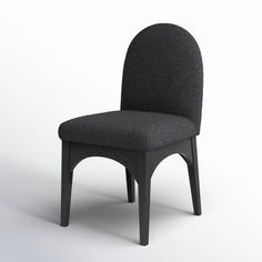 a black chair on a white background