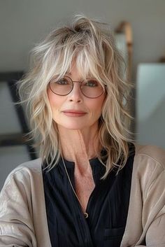 Elevate your look with these 14 fashionable shag haircut ideas for modern women over 50, offering sophistication and trendiness. Don't hesitate - click now to uncover a plethora of stylish looks waiting for you to try. Medium Length Blonde Shag Haircut, Shag No Bangs Hairstyles Medium, Long Shag Layered Hair, Inverted Shag Haircut, Updated Shag Haircut Over 50, Long Layer Shag, Medium Shaggy Hairstyles For Fine Hair, Gray Hair Shag Haircut, Silver Shag Haircut