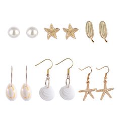 PRICES MAY VARY. 🦪 Summer Seashell Earrings 🦪 Shell earrings set will definitely make a statement which are simple, delicate and very comfortable to wear due to their lightness. If you love vacation and the beach these earrings bulk are perfect for you. These beach earrings are easily fit lots of styles and can be paired with so many outfits. 🦪 Material 🦪 These summer earrings are made of natural sea shell and ear hooks are plated in gold to ensure a long lasting finish which is no tarnish. Vacation Earrings, Friend Trip, Sea Shell Earrings, Drop Light, Starfish Jewelry, Beach Wedding Guests, Boho Earring, Seashell Earrings, Conch Earring