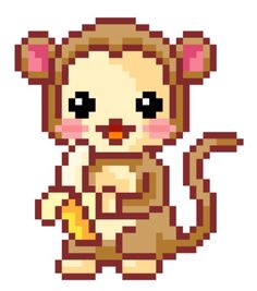 a pixellated image of a little mouse