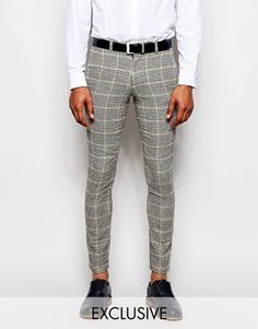 Feraud Premium 80% Wool Suit Trousers in Dogtooth Check Mens Fashion Big And Tall, Check Suits, Formal Suits For Men, Mens Wool Pants, Grey Check Suit, Mens Dress Slacks, Formal Suits Men, Pietro Boselli