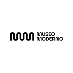 the logo for nuseo moderno is shown in black on a white background