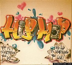 the word hip is written in spray paint