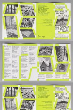 two brochures designed to look like an architectural project