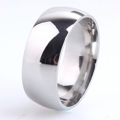 8mm silver surface smooth 316L Stainless Steel finger rings for women men wholesale jewelry Savings Ideas, Thriving Business, Party Rings, Jewelry Essentials, Finger Rings, Rings For Women, Cleaning Jewelry