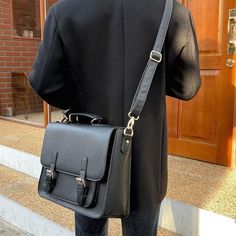 Leather Shoulder School Bag, Luxury Satchel Shoulder Bag For Work, Luxury Satchel Shoulder Bag For Office, Luxury Workwear Laptop Satchel Bag, Luxury Satchel For School, Luxury Black Satchel Laptop Bag, Versatile Luxury Satchel For Workwear, Luxury Business Crossbody Satchel, Affordable Satchel Shoulder Bag With Multiple Compartments