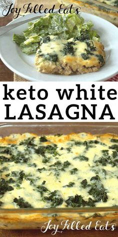 keto white lasagna with spinach and cheese