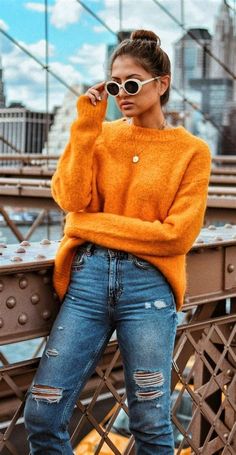 Unique Outfit Ideas. There are any references about Unique Outfit Ideas in here. you can look below. I hope this article about Unique Outfit Ideas can be useful for you. Please remember that this article is for reference purposes only. #unique #outfit #ideas Orange Outfit Ideas, Orange Top Outfit, Orange Sweater Outfit, Unique Outfit Ideas, Classy Sweater, Fallout 3, Stylish Fall Outfits, Orange Sweater