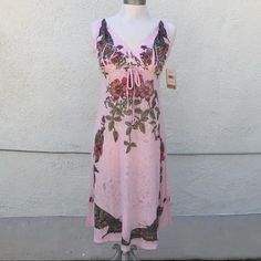 Nwt Butterfly Dropout Tank Dress . Fabric Is Burn Out Gorgeous Art Work . Tie Front Non Adjustable. Whimsical Clothes, Butterfly Dress, Burn Out, Gorgeous Art, Fancy Dresses, Pink Fashion, Tank Dress, Cute Pink, Dress Fabric