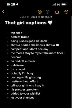 the girl captions app on an iphone