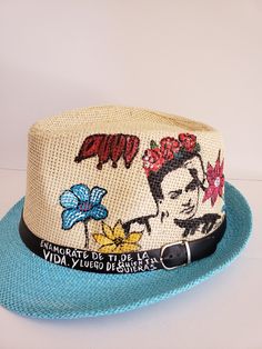 Sombrero Art, Loly Pop, Hand Painted Hats, Painted Hats, Fedora Hats, Hand Paint, Fedora Hat, Fedora, Projects To Try