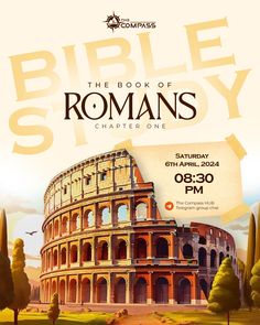 the book of romans is on display in this poster