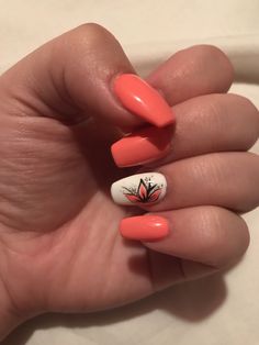 nails coral toe nail designs flower cute toes Coral Nails Matte, Coral Nails With Flower Design, Coral Summer Nails Designs, Bright Coral Nails Design, Coral Nails With Design Summer Sparkle, Corral Nails, Coral Nail Ideas, Coral Toe Nails, Coral Ombre Nails